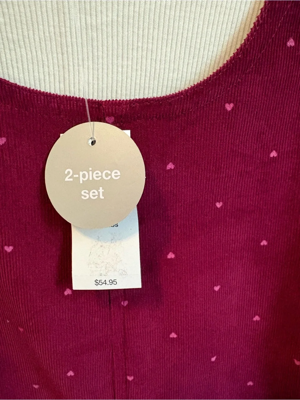 Baby Gap Cream Top with Corduroy jumper dress